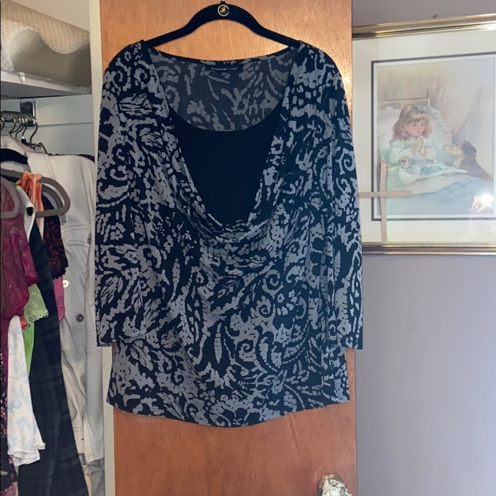 grey blouse
